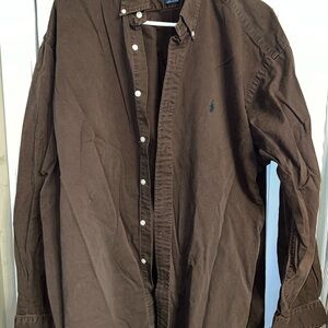 Ralph Lauren Brown Button-Up Shirt